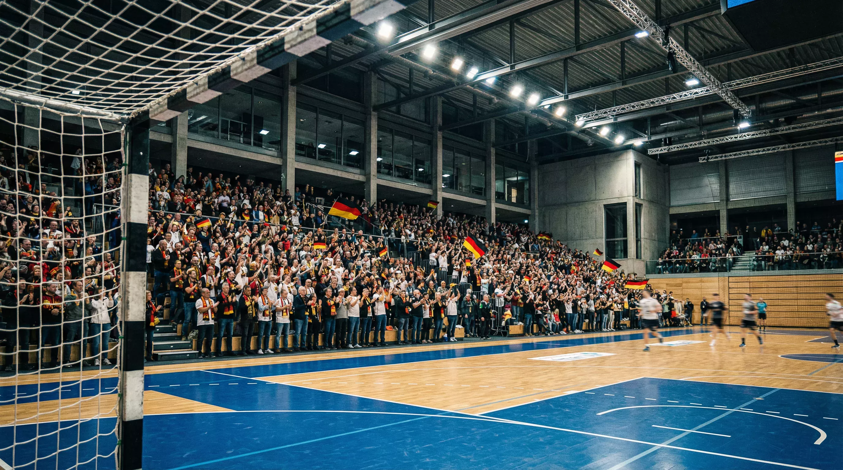 Deutsche Handballfans in einer ausverkauften Arena — der Heimvorteil als messbarer Faktor bei der WM 2027